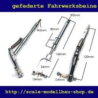 ScaleMod gefederte Fahrwerksbeine 3-Bein Kit 147/120 mm