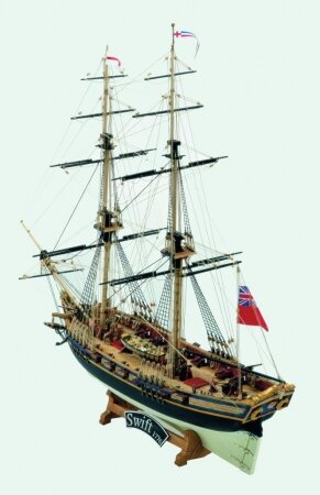 Baukasten Brigg &quot;H.M.S. Swift&quot; (1776) Ma&szlig;stab 1:70 mamoli