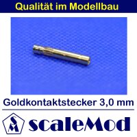 scaleMod Goldkontaktstecker 3,0 mm Stecker/Buchse (5 Paar)