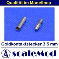 scaleMod Goldkontaktstecker 3,5 mm Stecker/Buchse (5 Paar)