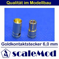 scaleMod Goldkontaktstecker 6,0 mm Stecker/Buchse (5 Paar)
