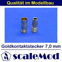 scaleMod Goldkontaktstecker 7,0 mm Stecker/Buchse (2 Paar)