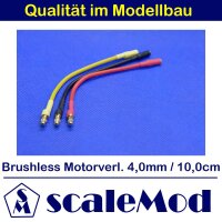 scaleMod Brushless Motorkabelverl&auml;ngerung 16AWG 4,0 mm  10cm (3 Stk, je 1x rot/schwarz/gelb)