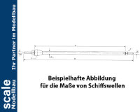 Krick Schiffswelle M4 kugelgelagert  lg 450mm