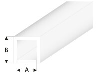 Krick ASA Quadrat Rohr transparent  3x4x330 mm (5)