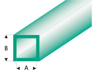 Krick ASA Quadrat Rohr transparent gr&uuml;n 2x3x330 mm (5)