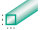 Krick ASA Quadrat Rohr transparent gr&uuml;n 2x3x330 mm (5)