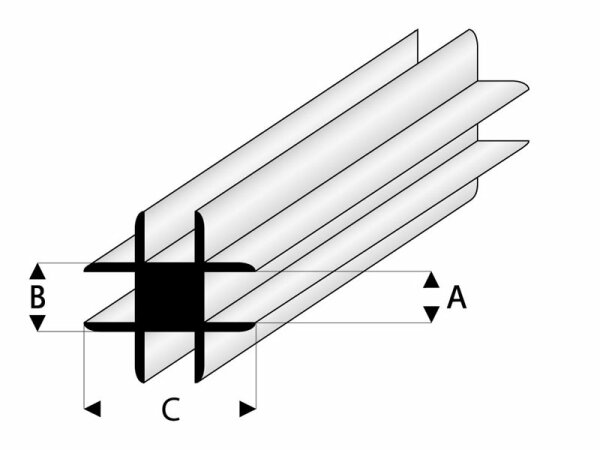 Krick ASA Kreuz Verbindungs Profil 1x330 mm (5)
