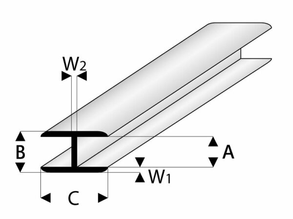Krick ASA Flach Verbindungs Profil 2x330 mm (5)