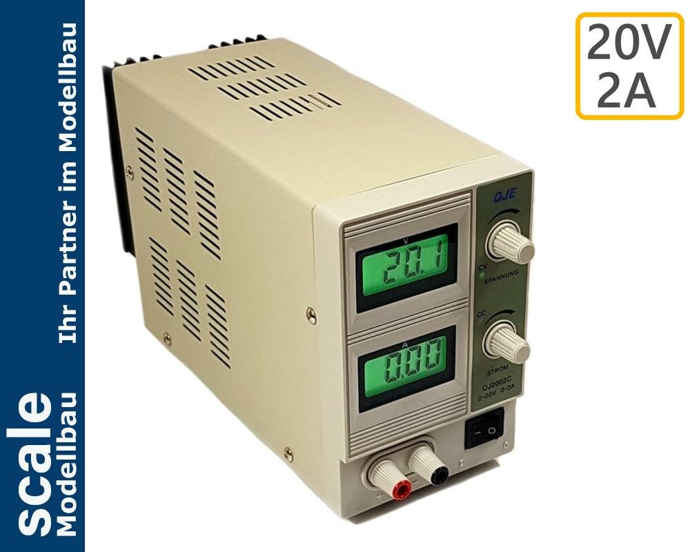 QJ2002C Labornetzgerät regelbar bis 20V/2A - scale Modellbau - Ihr Sh