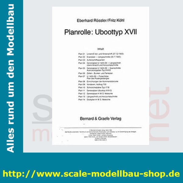 Vom Original zum Modell Planmappe: UBoottyp XVII  ( 978-3-7637-6010-7 )
