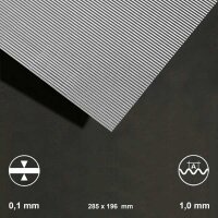 Aluminium-Wellblech, Welle 1,0 mm 196 x 285 mm  (...