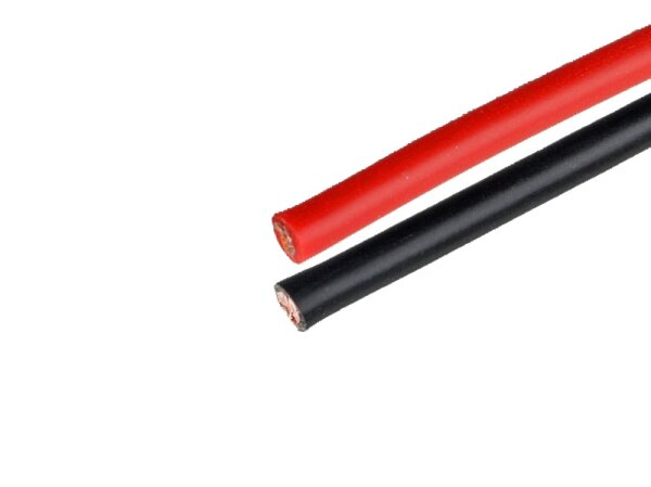 Dpower Silikonkabel 6,0 mm&sup2;, schwarz / rot