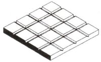 Gehwegplatten , 1x150x300 mm.Raster 12,7x12,7 mm, 1...
