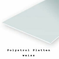 Wei&szlig;e Polystyrolplatte, 150x300x0,13 mm, 3 St&uuml;ck