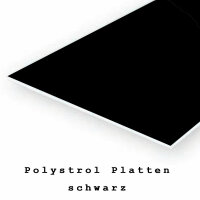 Schwarze Polystyrolplatten, 200x530x0,25 mm, 8 St&uuml;ck